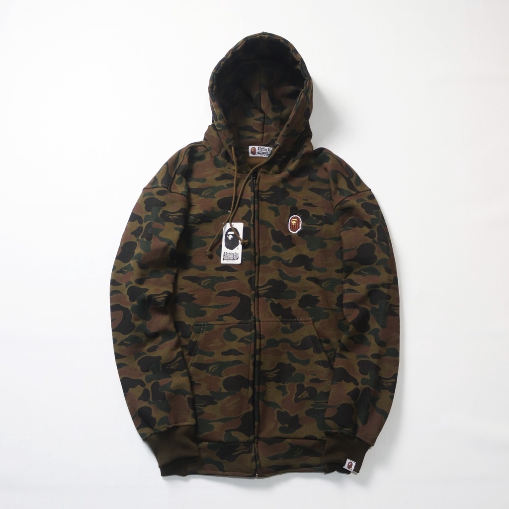 JAKET SWEATER HOODIE ZIPPER BP CAMO SIMPLE UNISEX GOOD QUALITY
