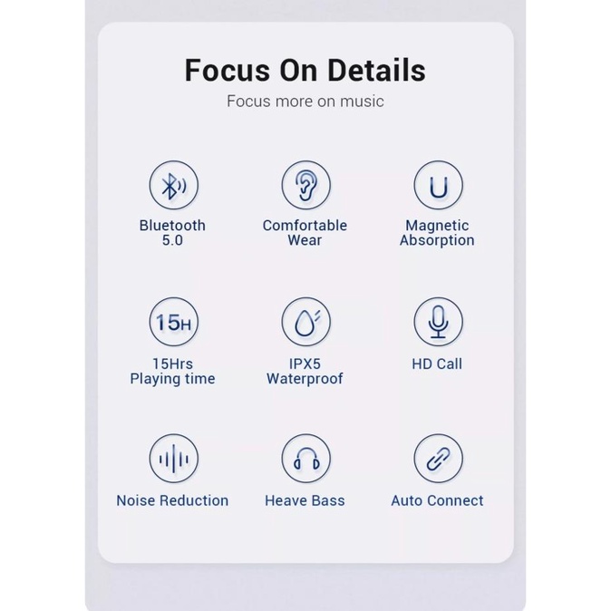 Znt H8 Ii Bluetooth Earphone Nirkabel Bluetooth 5.0 Eb78368