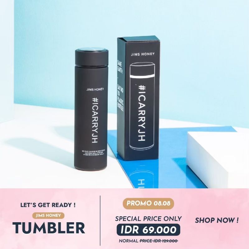 TUMBLER V 02 04 JIMSHONEY BOTOL MINUM STAINLESS TUMBLER PANAS DINGIN JIMS HONEY