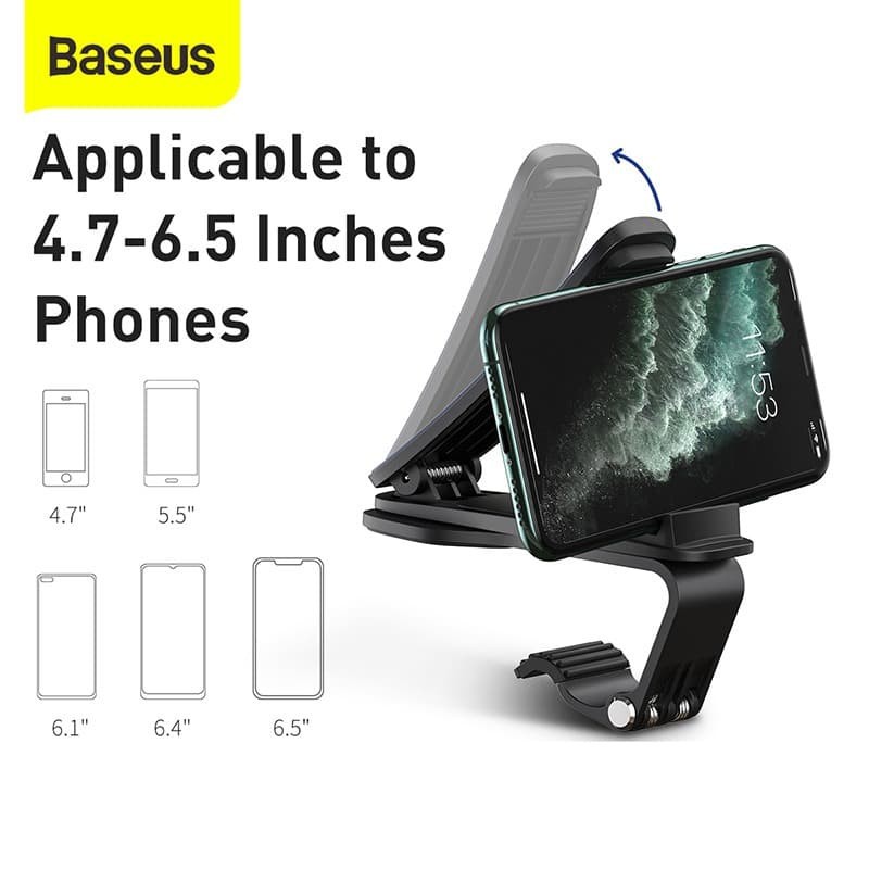 BASEUS ORIGINAL Car Holder Big Mouth Car Mount Dashboard 360 Degree Mobile Phone Mount Mobil Univers