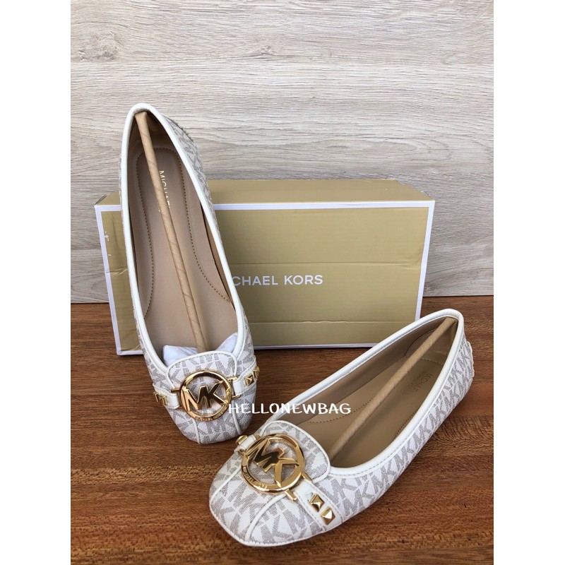 Sepatu MK original - Michael kors fulton stud in signature vanilla