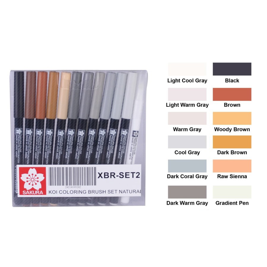 

Sakura Koi Coloring Brush Set 12 - Natural