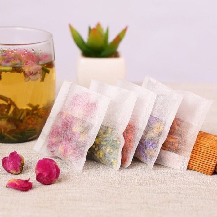 

Kantong Teh Kosong Biodegradable Corn Fiber Empty Tea Bag (6 x 8 cm)