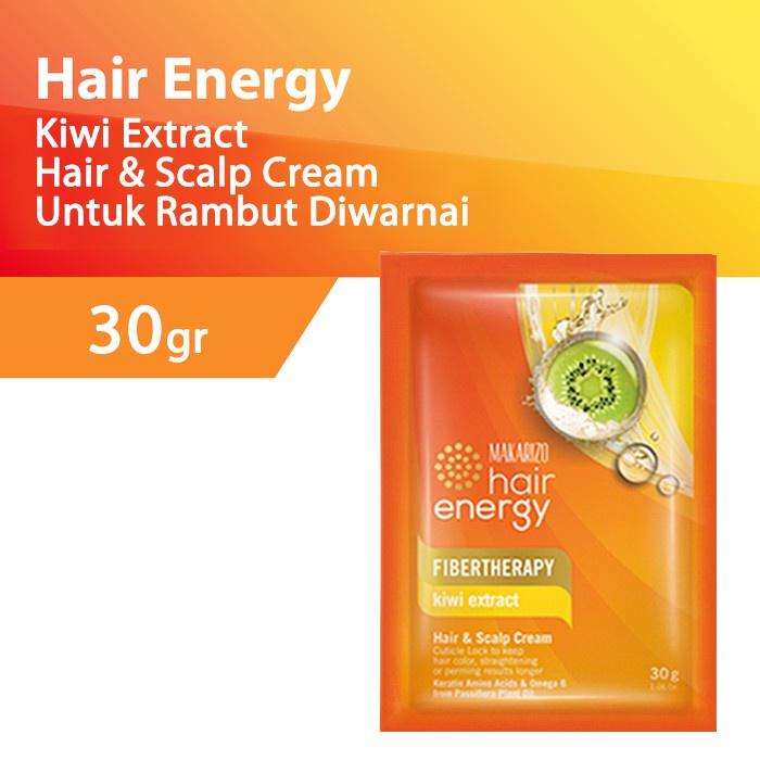 MAKARIZO Hair Energy Fibertherapy Hair &amp; Scalp Creambath 15gr 30gr 60gr - HAIR CREAMBATH SACHET