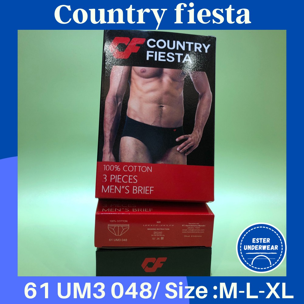 Celana Dalam COUNTRY FIESTA KARET DALAM CF 048 ISI-3 Pcs