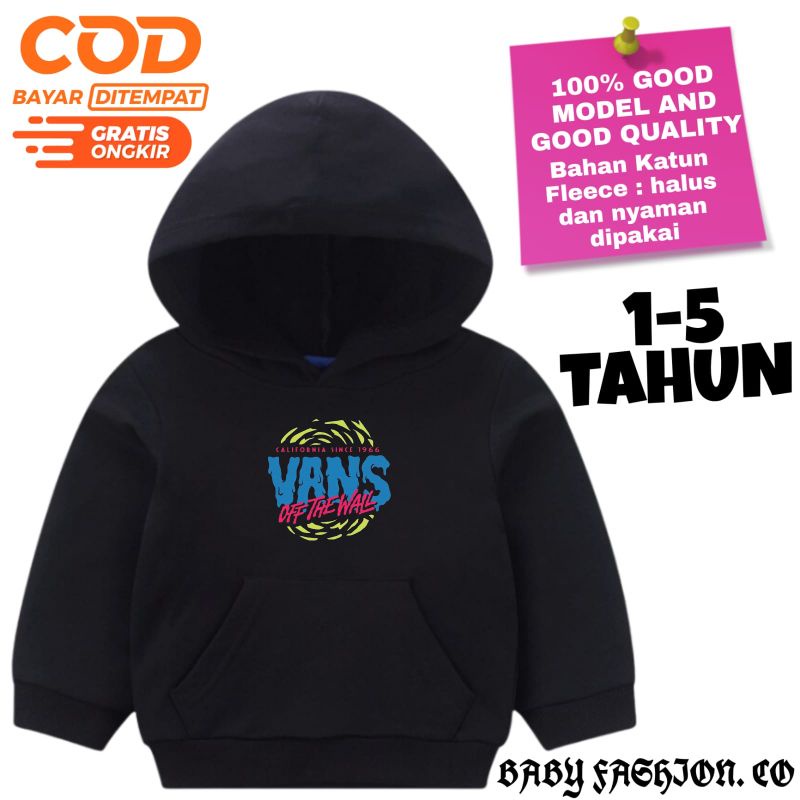 JACKET HOODIE ANAK VANS Off The Wall - JACKET SWEATER Distro Branded Baby Kids - BAYI ANAK LAKI LAKI