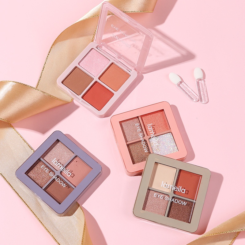 Lameila Eyeshadow 4 Warna (New) Kombinasi Glitter ~ Tahan Lama 5086
