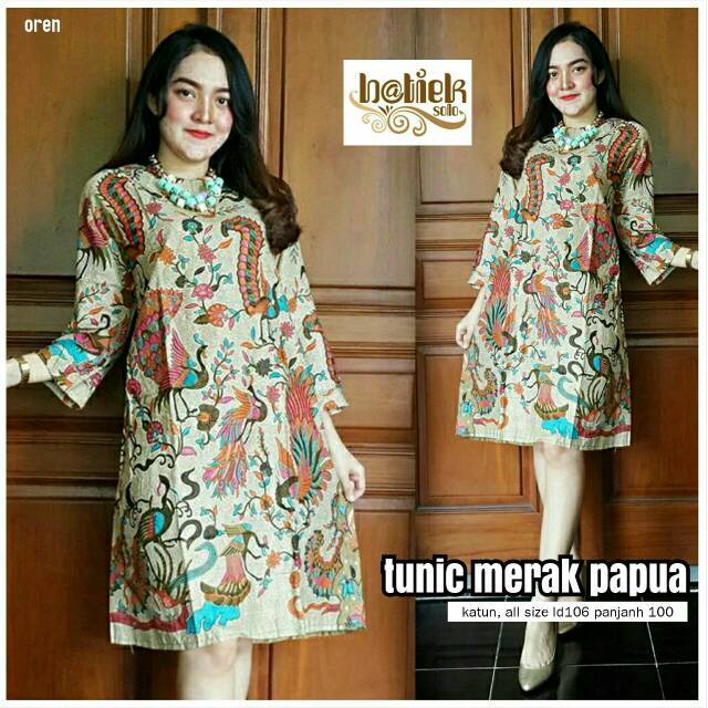 Dress batik tunic papua