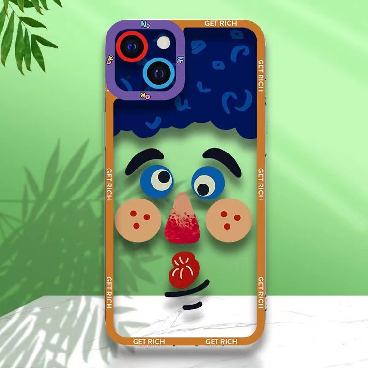 IPHONE Soft Case Silikon Transparan Motif Anak Laki-Laki / Perempuan 13 / 12pro Max / 11 / XS / XR / X / 8 / 7 / 6plus Mini