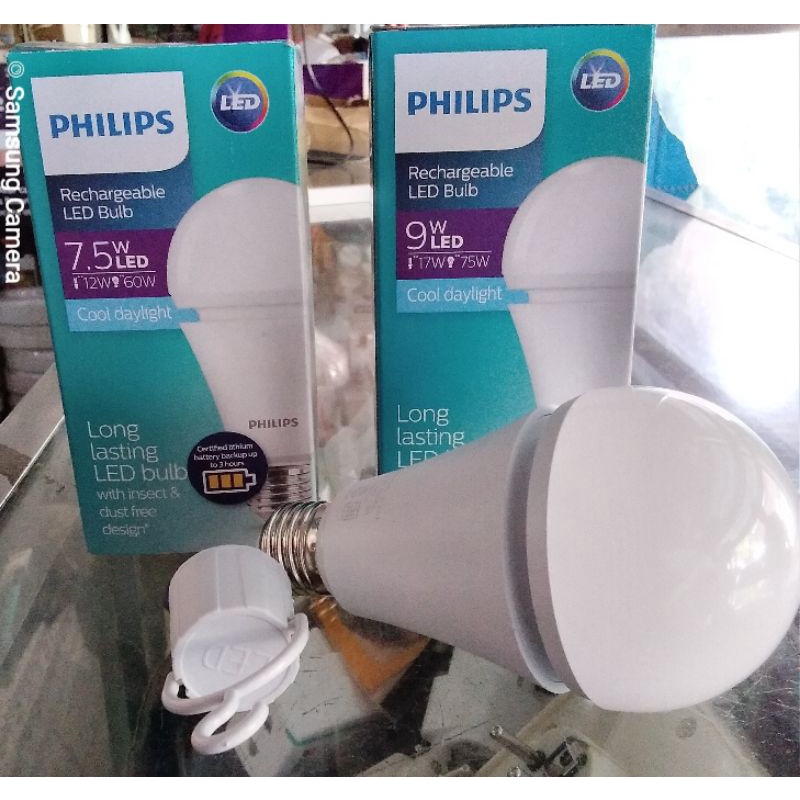 Philips Rechargable LED Bulb~Lampu Emergency/Lampu Magic 7,5W &amp; 9W (Otomatis Menyala Saat Listrik Padam)