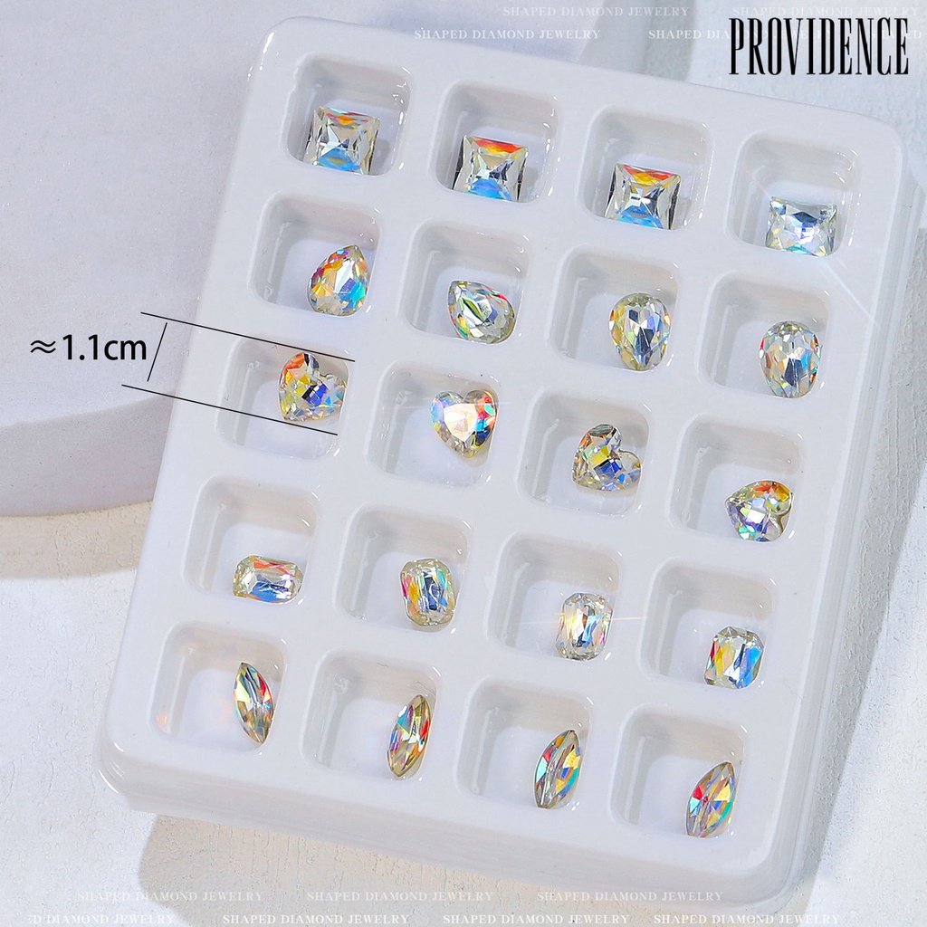 20pcs Ornamen Kuku 3D Bentuk Hati Bahan Plastik Tahan Pudar Untuk Dekorasi Nail Art
