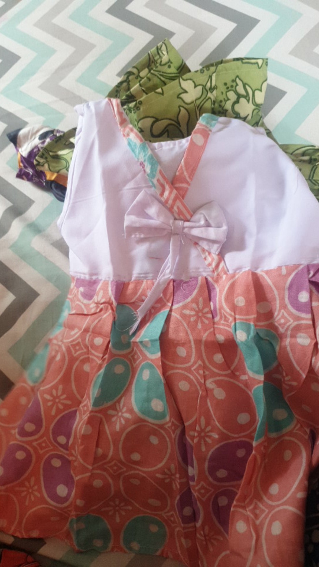 Daster Batik Anak Pita Putih,atasan Anak Tanpa Lengan,grosir Baju Batik Anak Murah