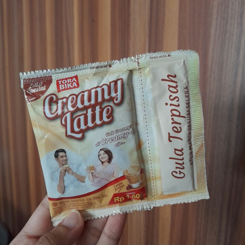 

Torabika Creamy Latte Minuman Serbuk Bubuk Kopi Gula Krimer Susu Seduh Tanpa Ampas Gula Terpisah 25g Renceng Sachet Bungkus Ecer