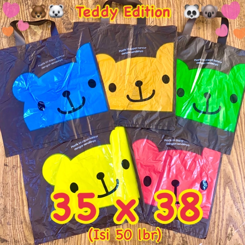 

Kantong Plastik Soft Handle Softhandle Shopping Bag Motif Teddy Bear 35x38