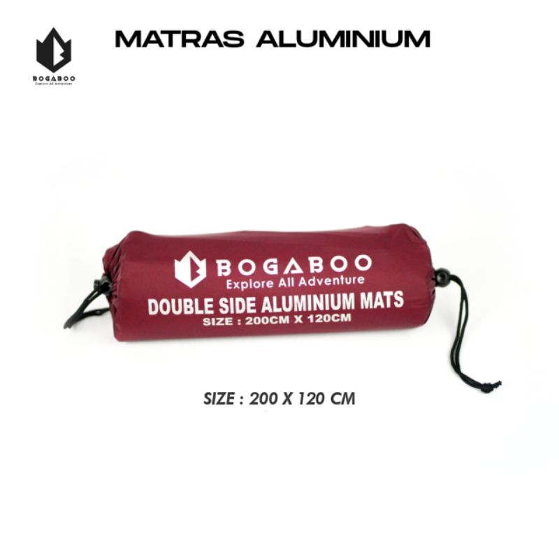 [ COD ] Matras Foil Double Bogaboo Side Size 200 x 120 cm Ultralight - Matras Alumunium - Alas Tenda