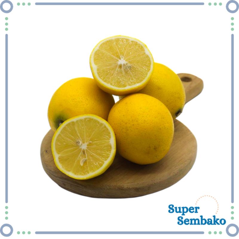 BUAH JERUK LEMON CALIFORNIA 500g 1kg SEGAR FRESH SUPER SEMBAKO MURAH MAKASSAR