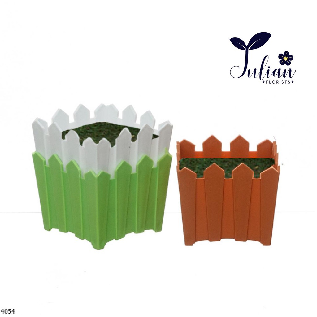 V054 Vas Bunga Pagar Plastik Persegi Busa lumut Vas V054 Vas Bunga Pagar Plastik Persegi Busa lumut Vas