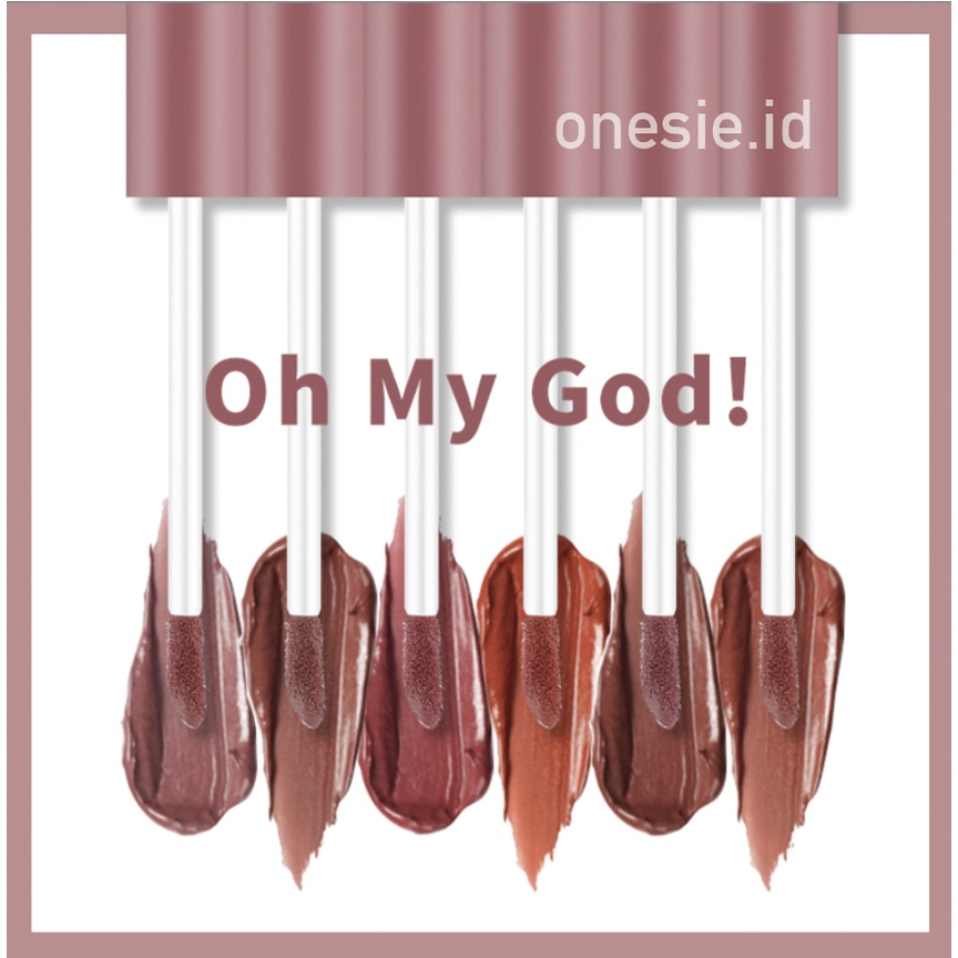 LAMEILA NUDE EDITION Lipstik Lip Glaze Cair Lip Gloss Pelembab Silky Misty LA108 1041