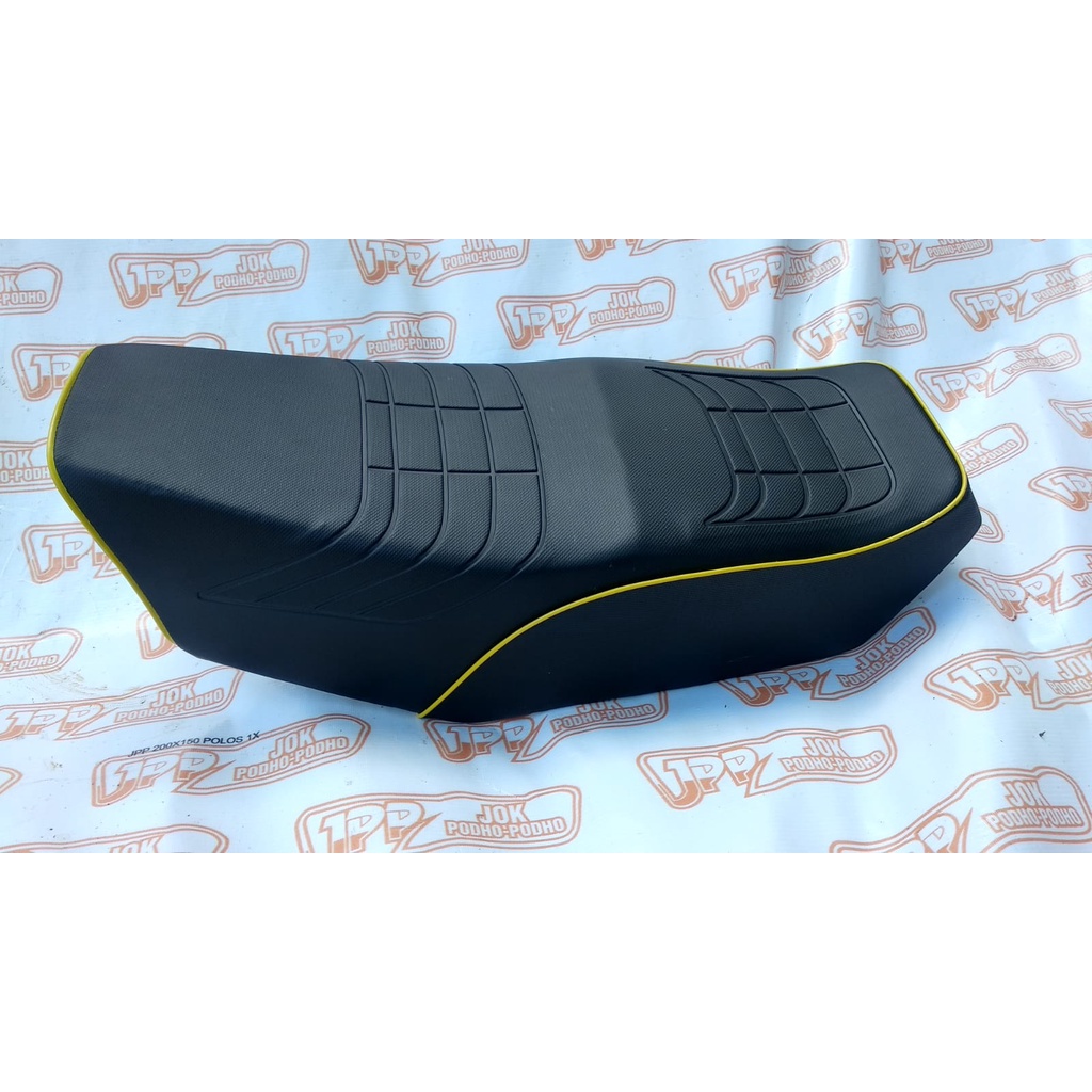 JOK RX KING LIST HITAM POLOS-jok rx king tebal siku hitam polos-jok rx king siku list