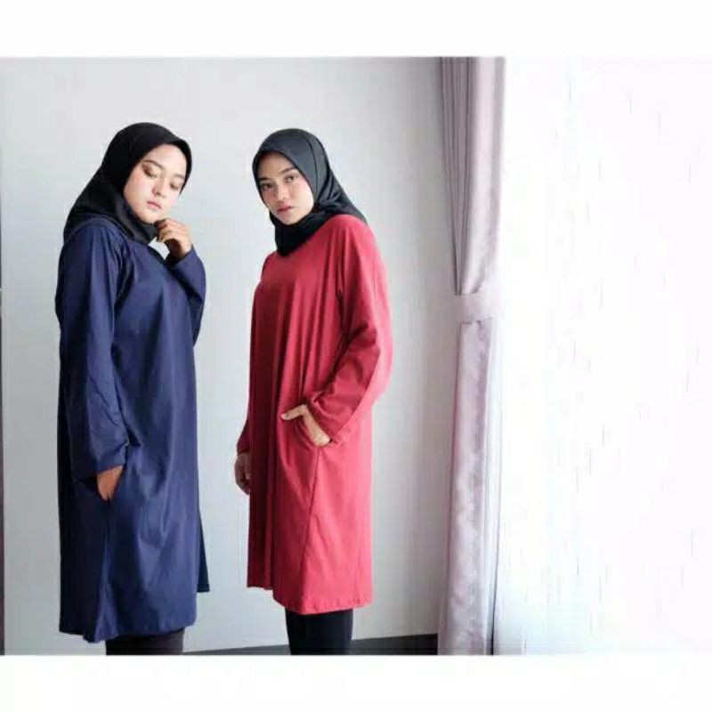 Fourfashion Mikela Pocket Tunik Jumbo Atasan Wanita