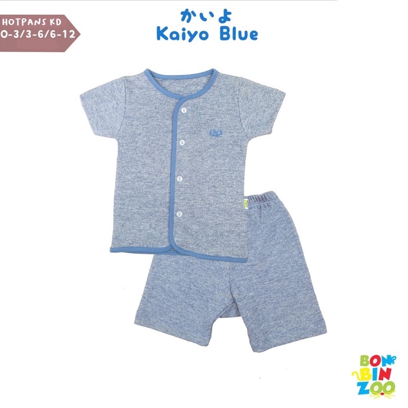 Bonbinzoo Setelan Baju Pendek Bayi Celana Pendek 100% Kokogan Fabric Granit 0-12 Bulan