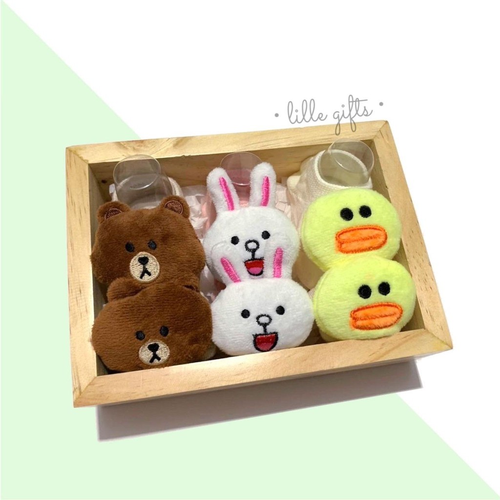 Lille Gifts - Hampers Trio Socks (Parcel Kaos Kaki Bayi Newborn) - Friends Series