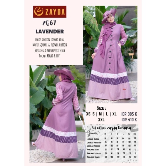 Gamis Zayda ZG67 Lavender