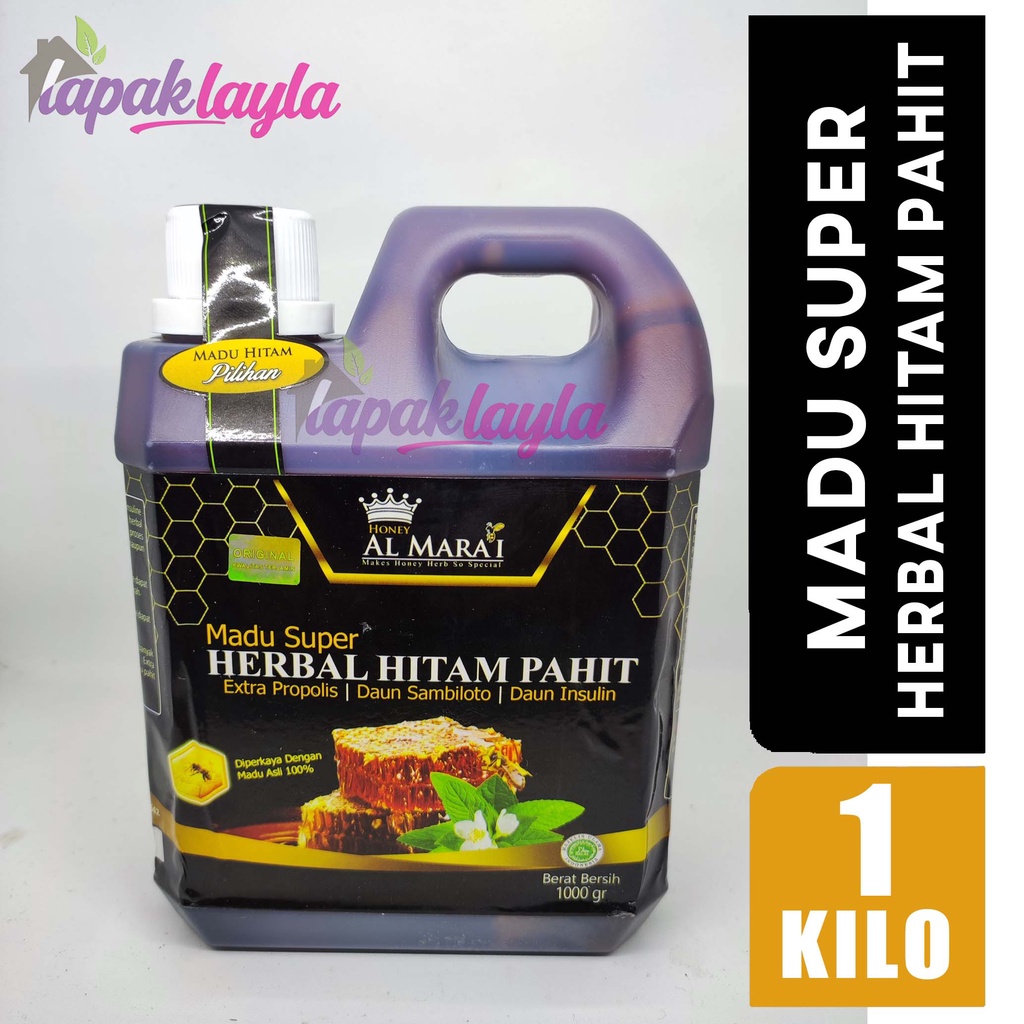 MADU SUPER HERBAL HITAM PAHIT 1 KG