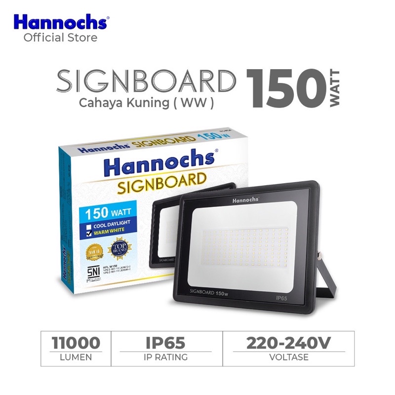 Hannochs Signboard LED Flood Light 100w, 150w, 200w Lampu Sorot