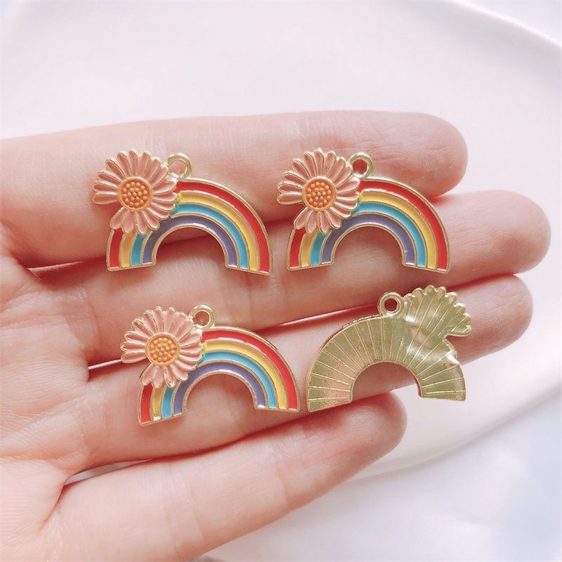 Bandul Kalung Gelang Bentuk Rainbow Bunga