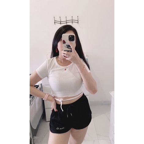 croptop knit silang depan,atasan croptop elise knit,atasan wanita croptop polos elise rajut wanita