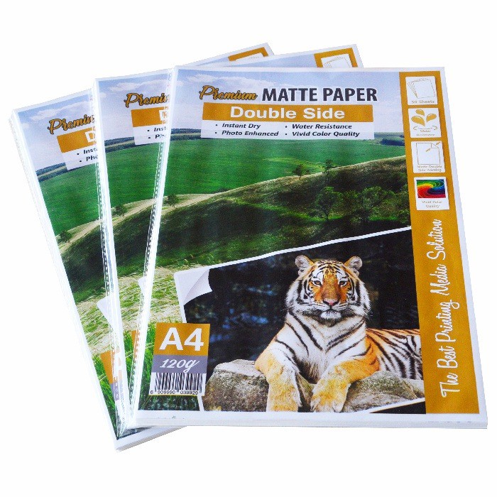 Kertas Matte Double Side Premium A4 120 gsm 50 lb Photo Paper Mate Dof