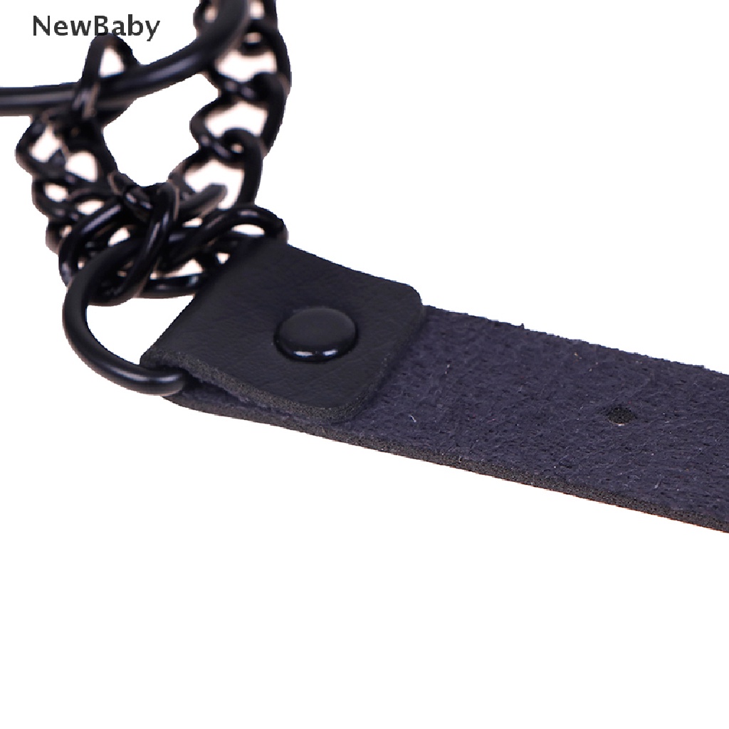 NewBaby Women Gothic Choker Black Red Necklace PU Collar Chains Maid Punk Cosplay Access ID