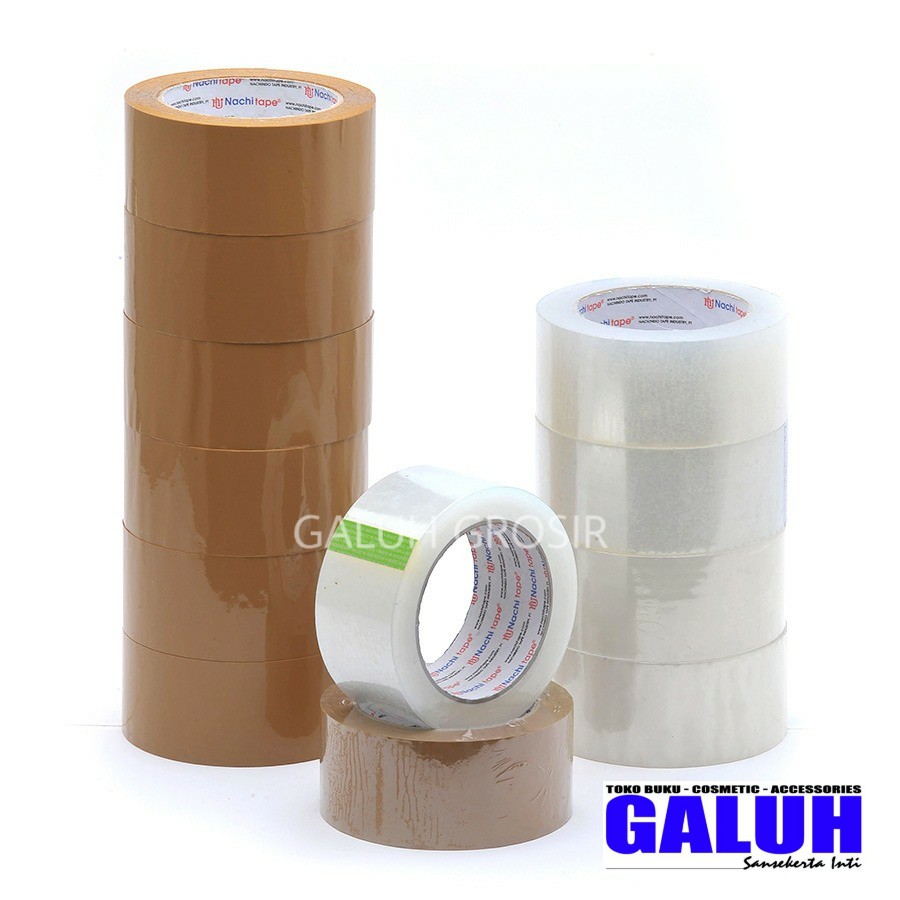 

Isolasi Lakban Cokelat/Bening 2Inch 48mmx90yard Nachi