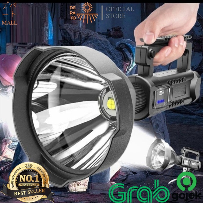 Senter Sorotan Genggam Isi Ulang 90000 Lumen Tinggi DP