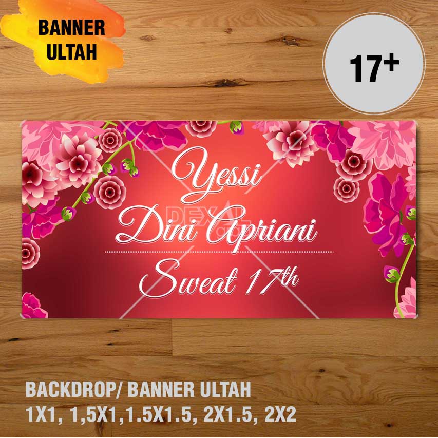 17 Ulang Tahun Banner Backdrop Spanduk Ulang Tahun Ul Tah Shopee Indonesia