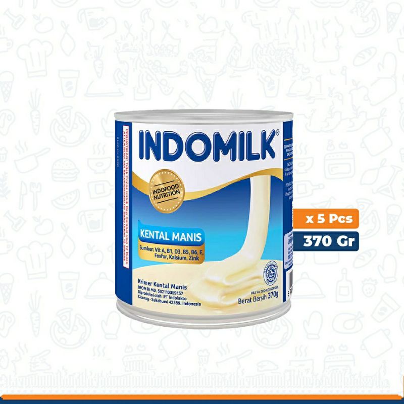

Susu Kental Manis Indomilk 370gr x 5 Kaleng - Susu Kental Manis - Susu Kaleng