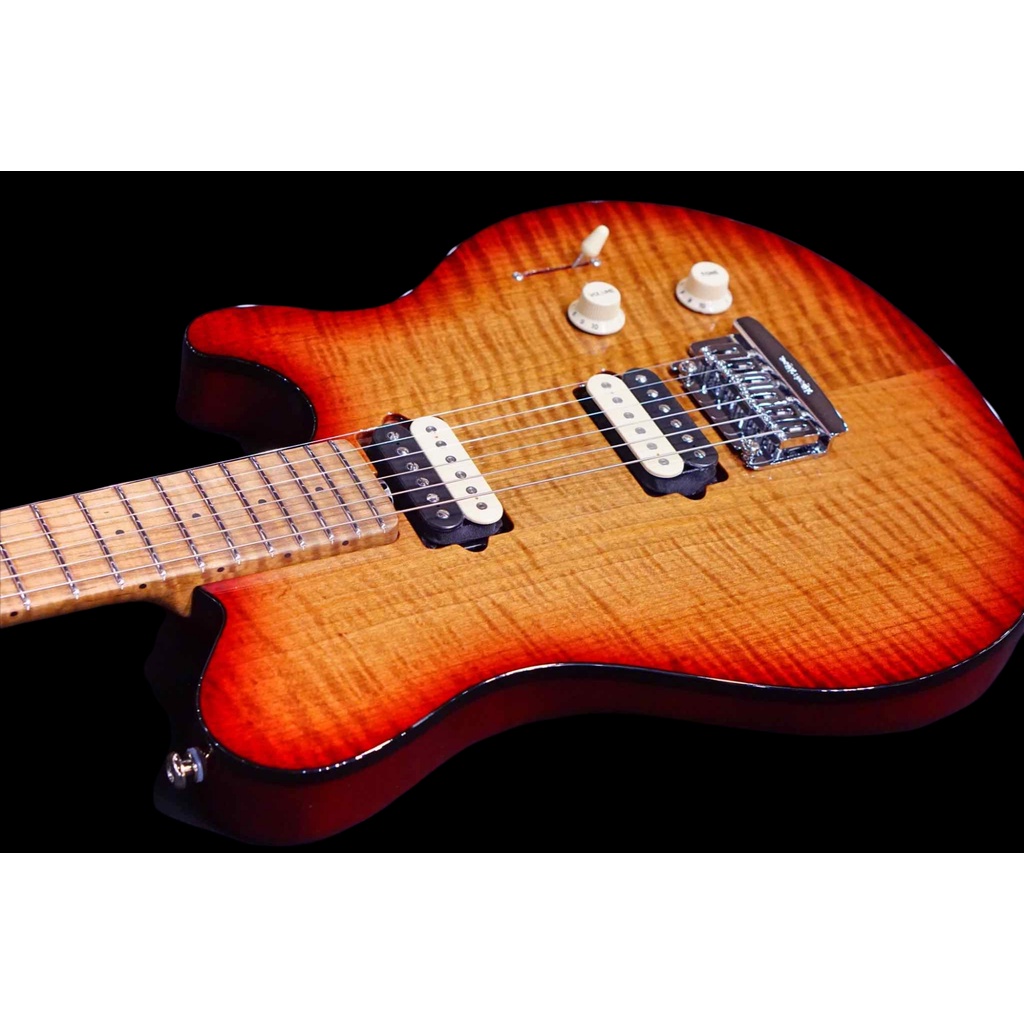 Music Man Axis Super Sport  Roasted Amber Flame with Roasted Figured Maple Fingerboard G99687