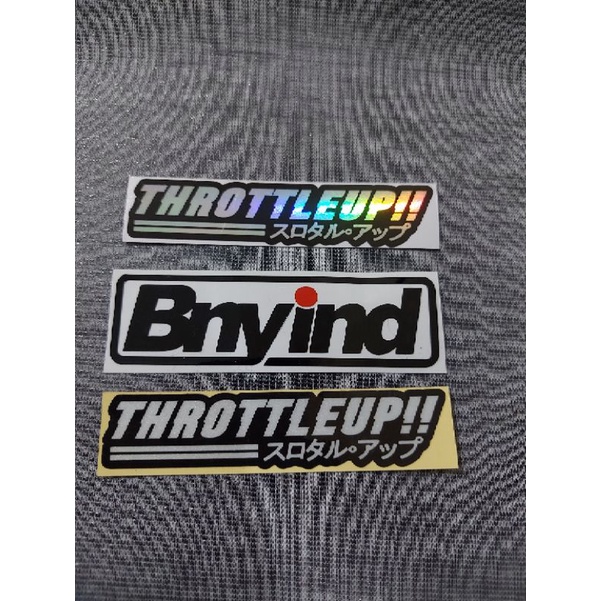 STICKER THROTTLE UP STICKER VISOR HELM STICKER MOTOR PRINCU