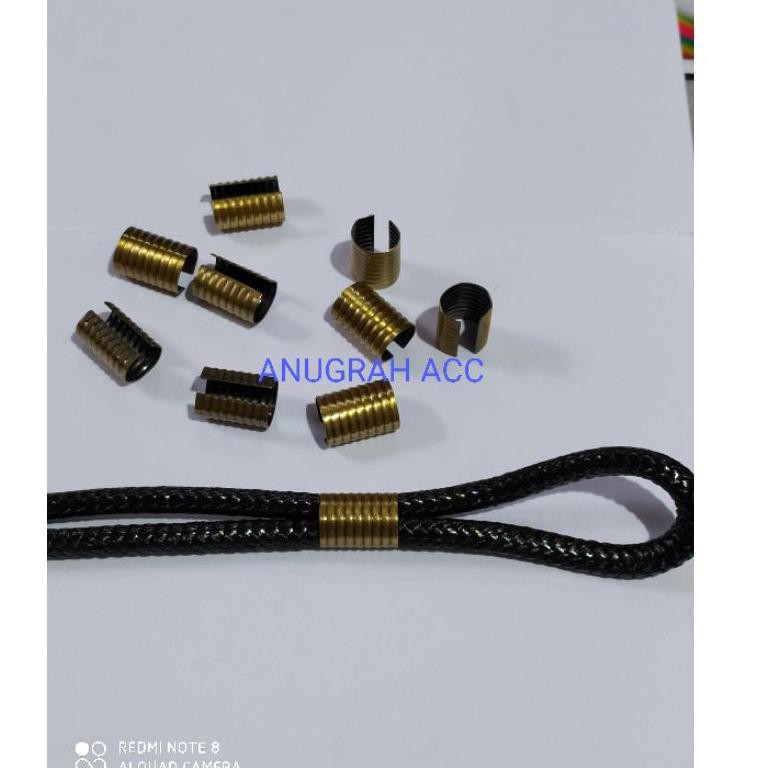 

4.4 jepit tali / Klep tali model bulat warna antigold isi 12pcs