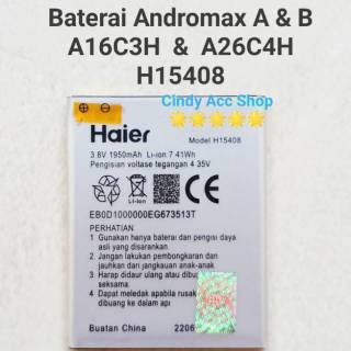 Baterai Smartfren Andromax A A16C3H Andromax B A26C4H H15408 Original Batrai Batre