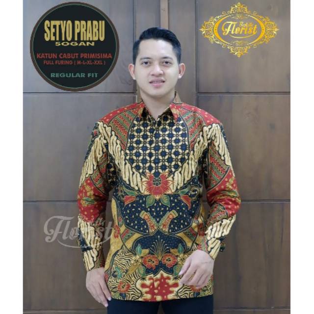 Kemeja Batik Lengan Panjang Motif Elegan Batik Lapis Furing SETYO PRABU SOGAN