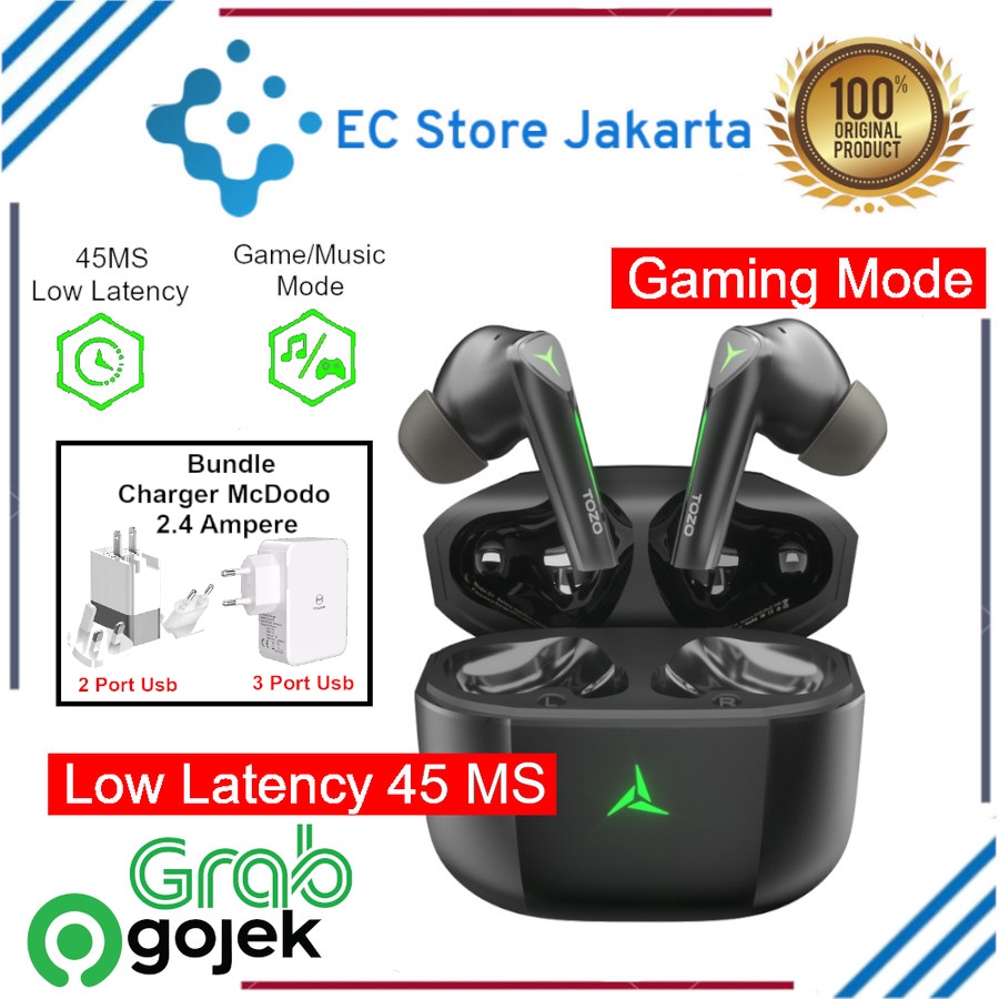 TOZO G1 TWS Headset Bluetooth Gaming Low Latency Specially Designed