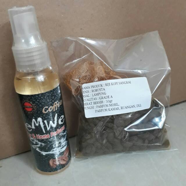 Parfum Kopi Spray dan Biji Kopi Robusta Asli Lampung