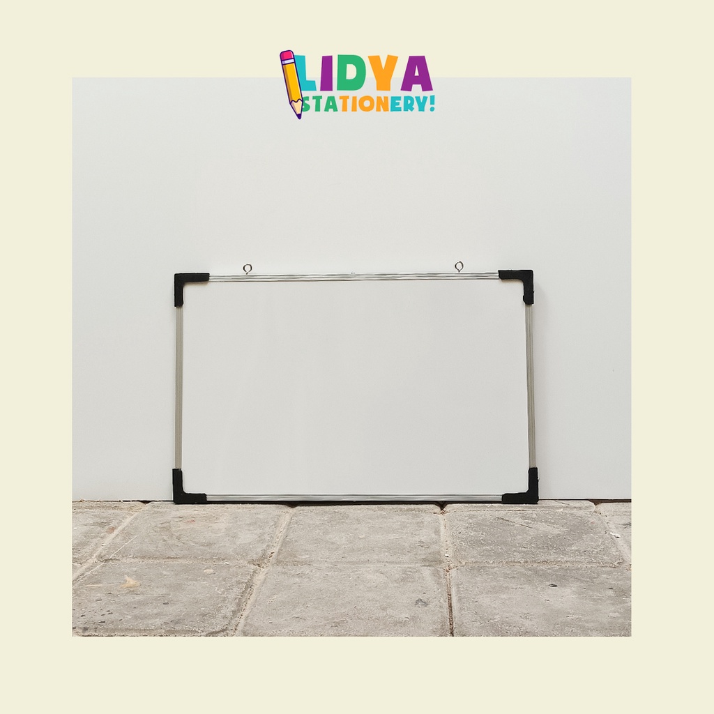 

Whiteboard - Non Magnetic - 30cmx50cm - List Alumunium - Papan Tulis