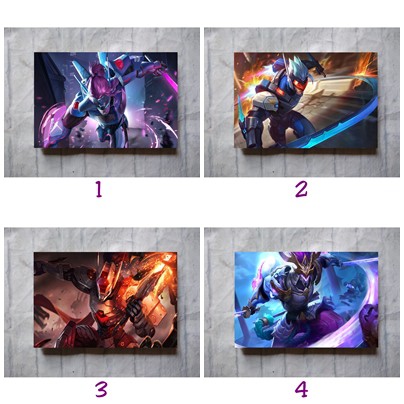 POSTER poster mobile legends legend size A3 hero SABER Onimaru  Regulator Hiasan dinding kayu