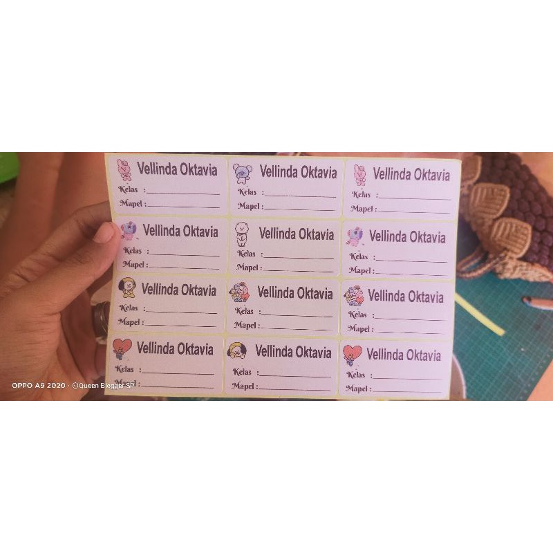 

stiker label mapel