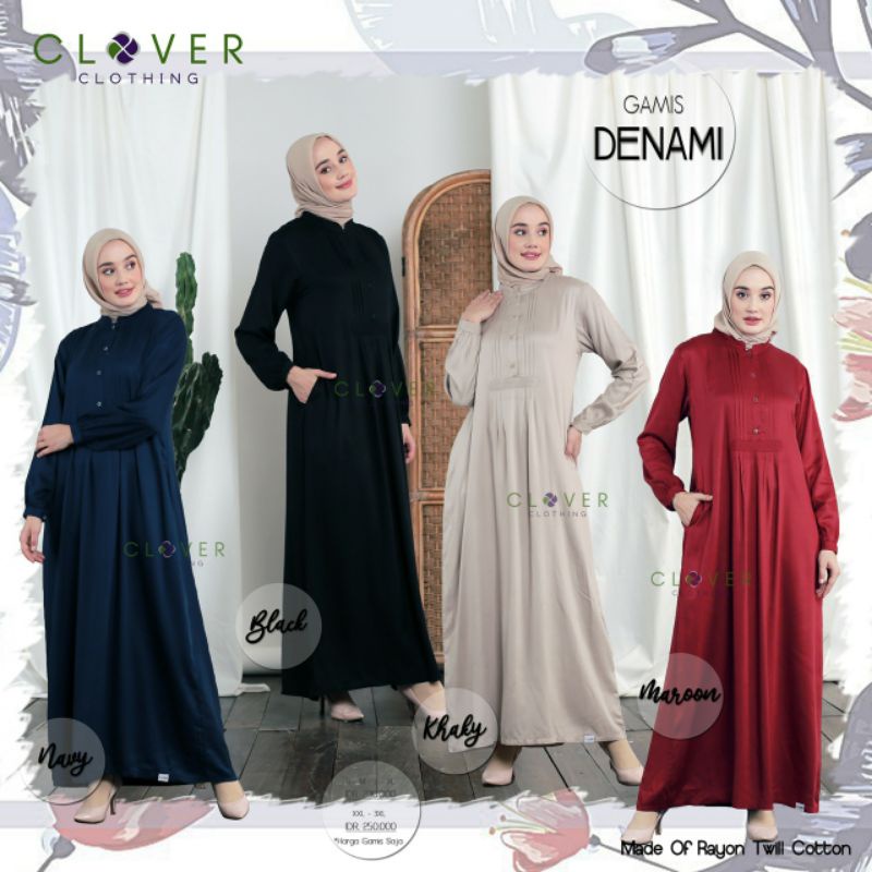 Gamis dewasa denami by clover clothing original