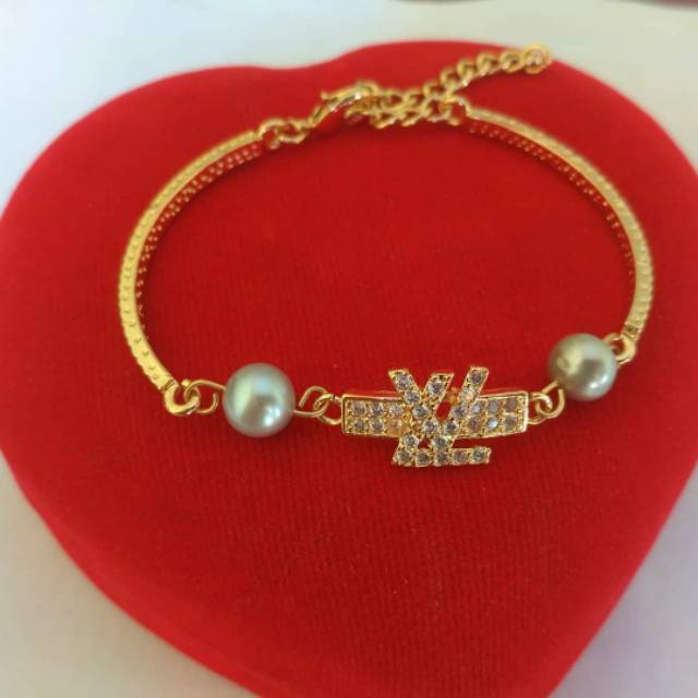 Gelang lapis emas mutiara Lombok( mutiara asli )