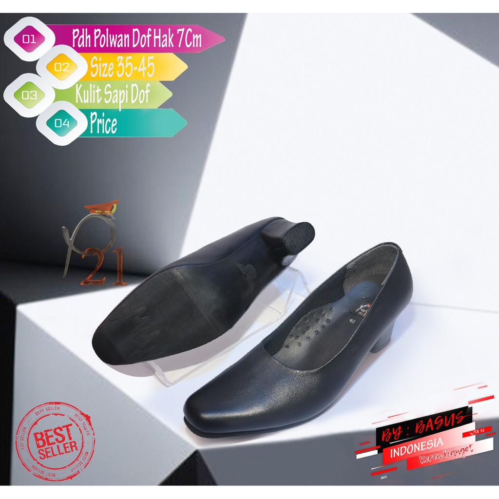 P21 / SEPATU WANITA / PDH DOF / SEPATU POLWAN